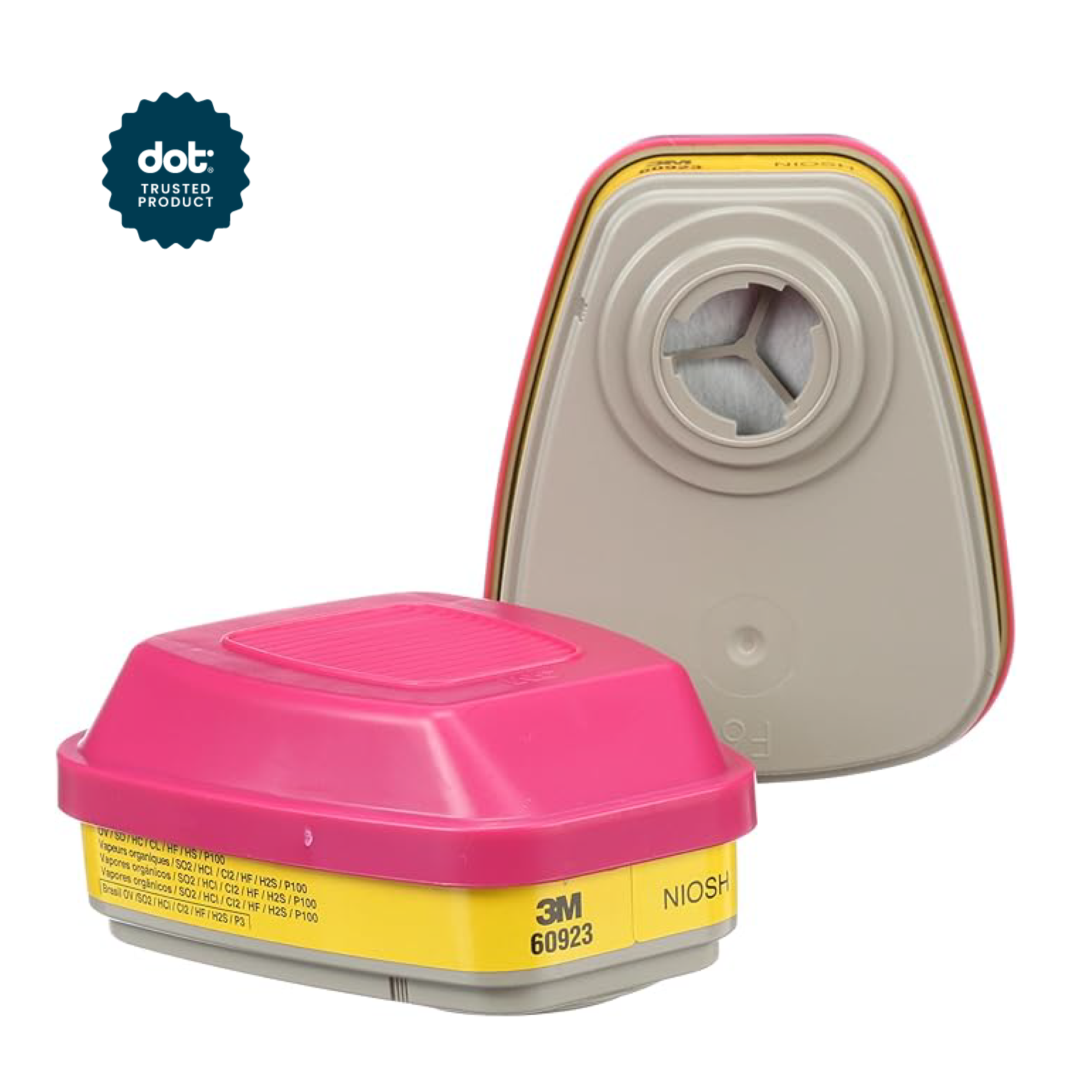 P100 Respirator Cartridge/Filter Combo (2 Pack)